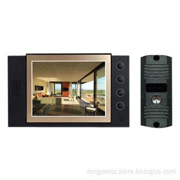 2014 hot sale 8-inch color TFT LCD door-phones, supports 2 cameras and 4 monitors, IR nightNew